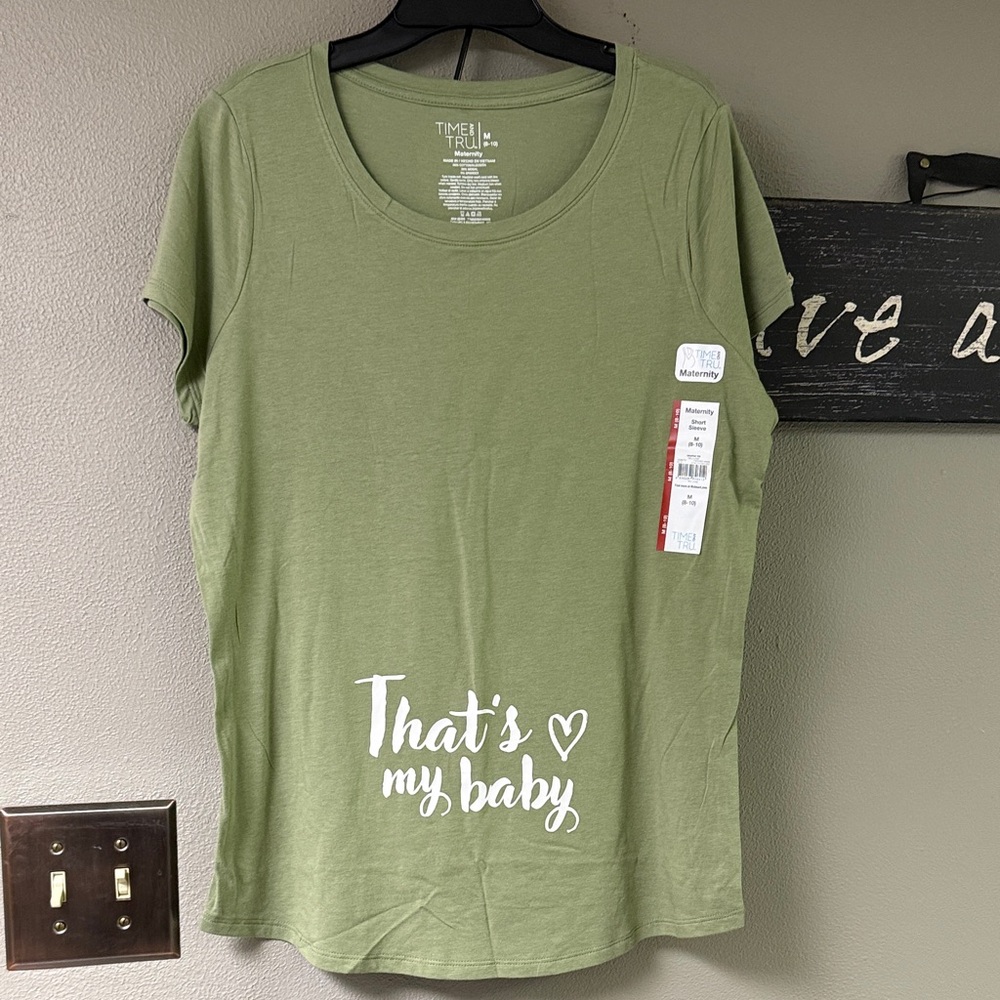 🆕 Maternity Time and Tru Olive Green Women's Top